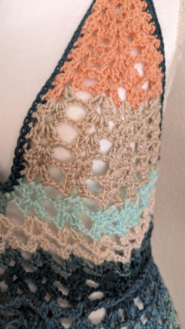HANDMADE - Variegated Crochet Mesh Dress | MakerPlace by Michaels HANDMADE - Variegated Crochet Mesh Dress | MakerPlace by Michaels